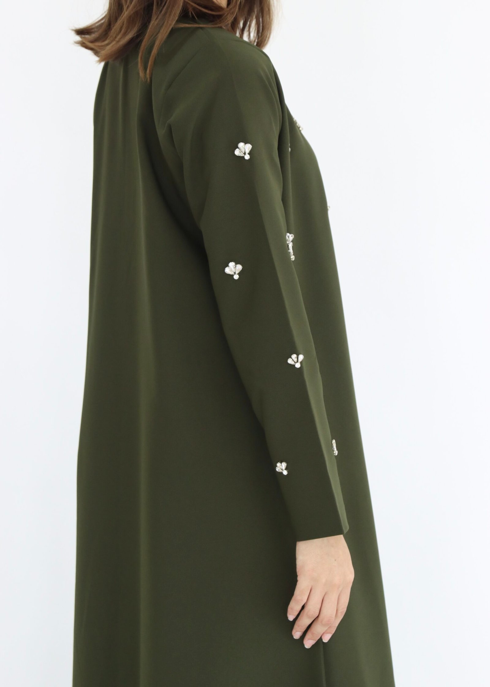 M036-3 Crystal Blazer Abaya