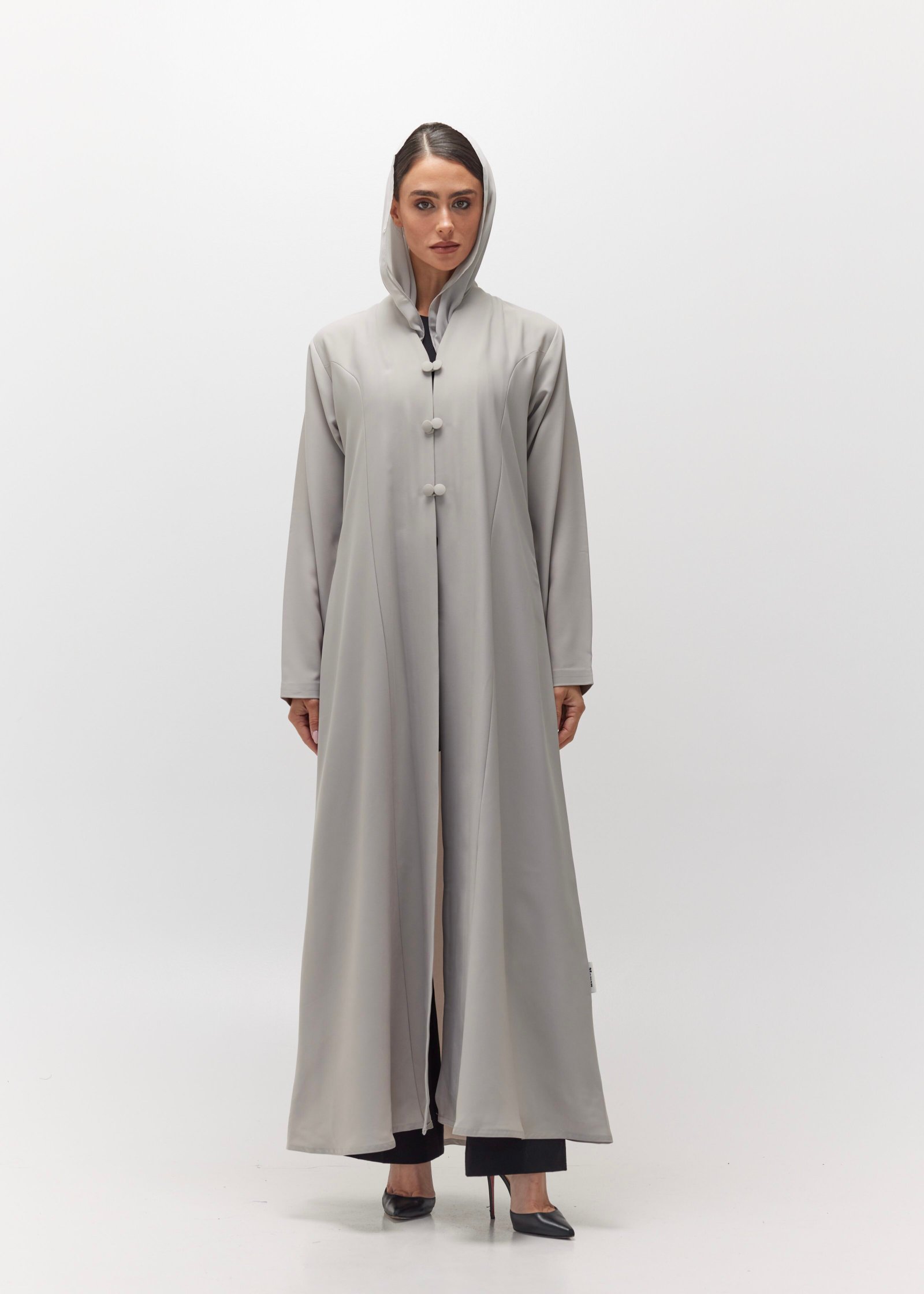 M028 -1off white Infinity Abaya
