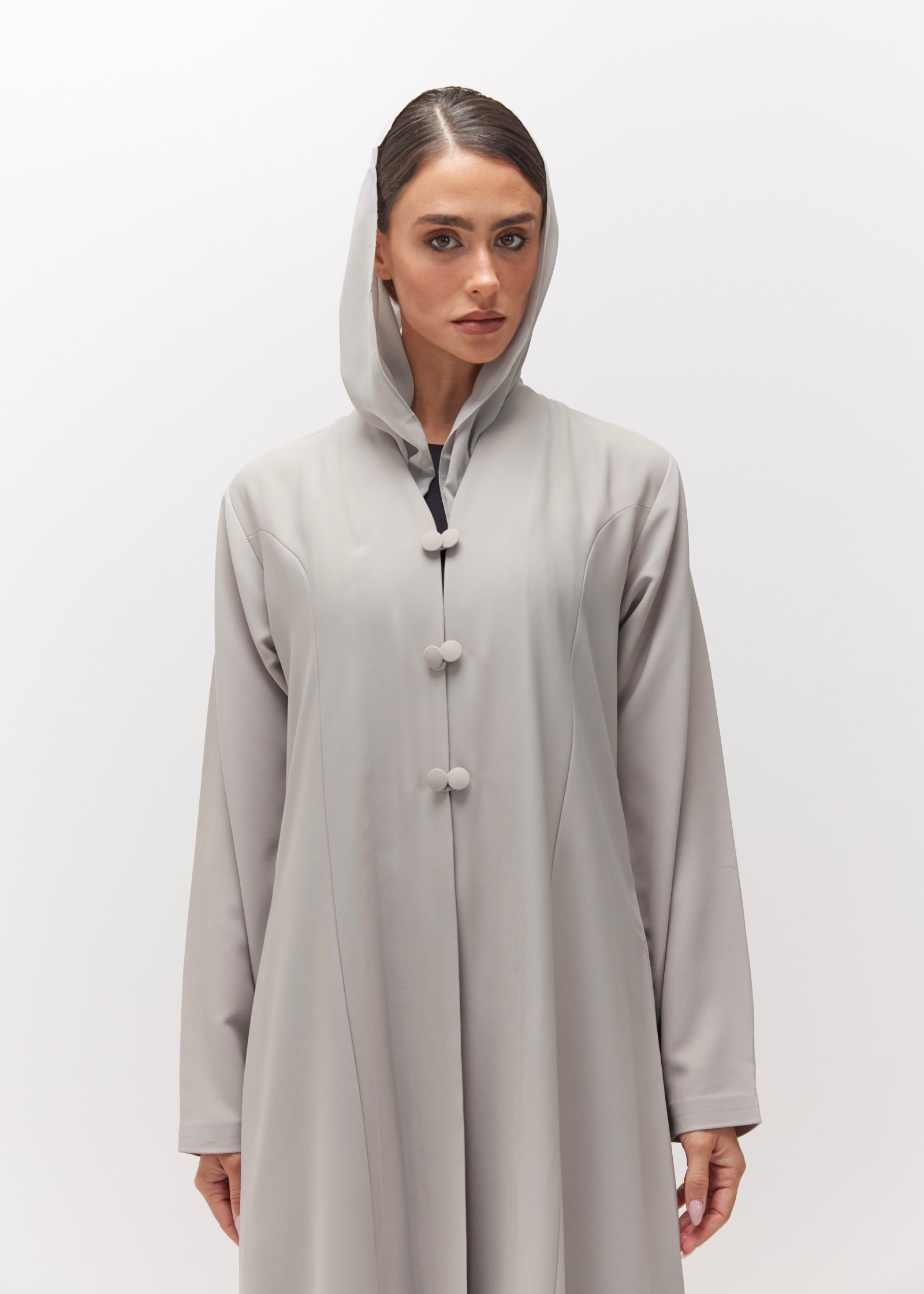 M028 -2 offwhite Infinity Abaya