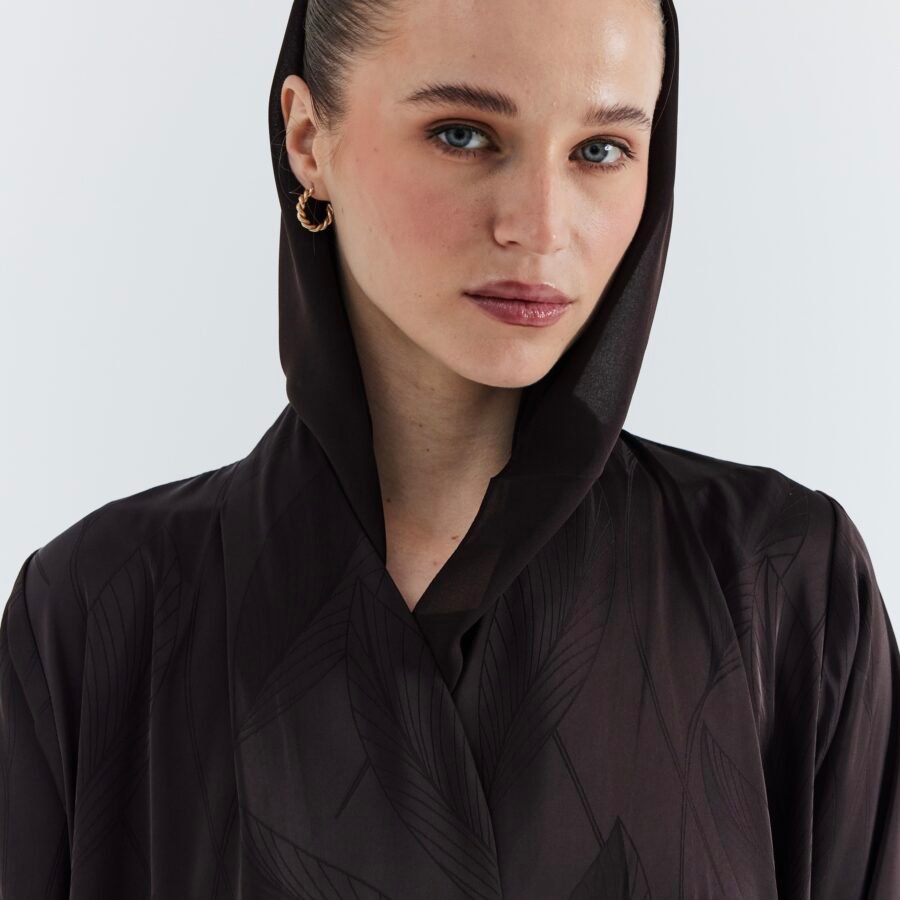 Brown Leaf Abaya (S 59 Black color)
