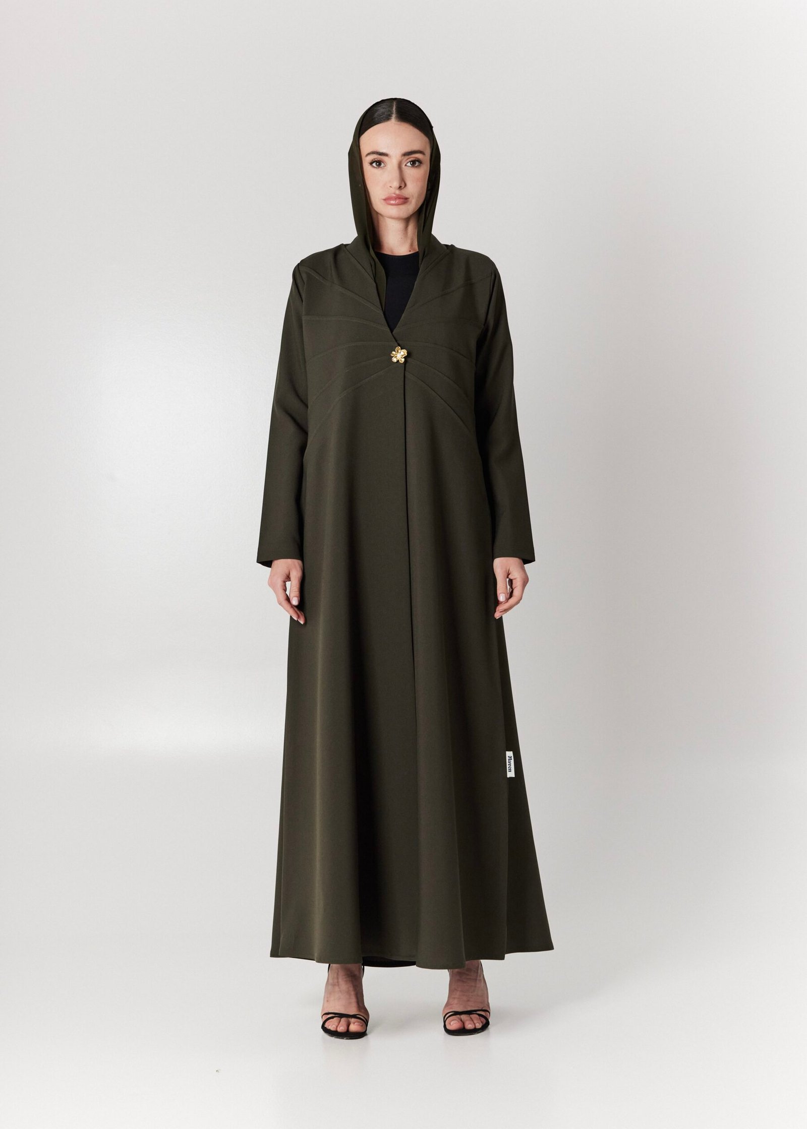 Flash Light Abaya (L 54 Black Color)