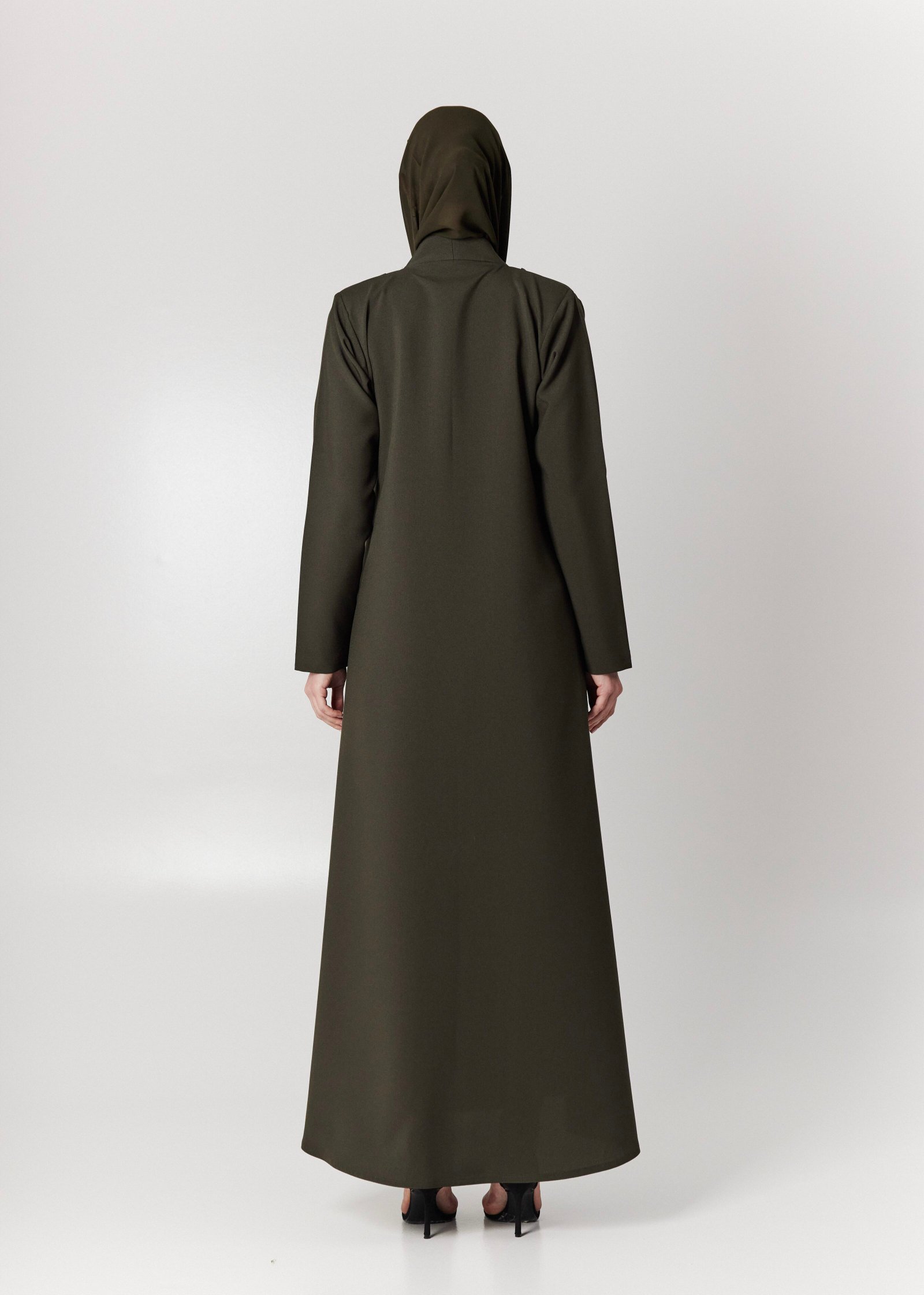 m073-3 Flash Light Abaya (L 54 Black Color)