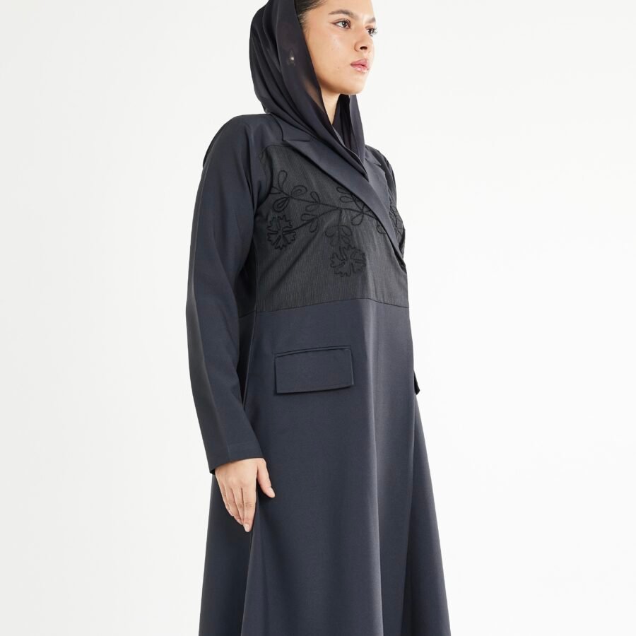 Gray Rose Abaya (M 54)