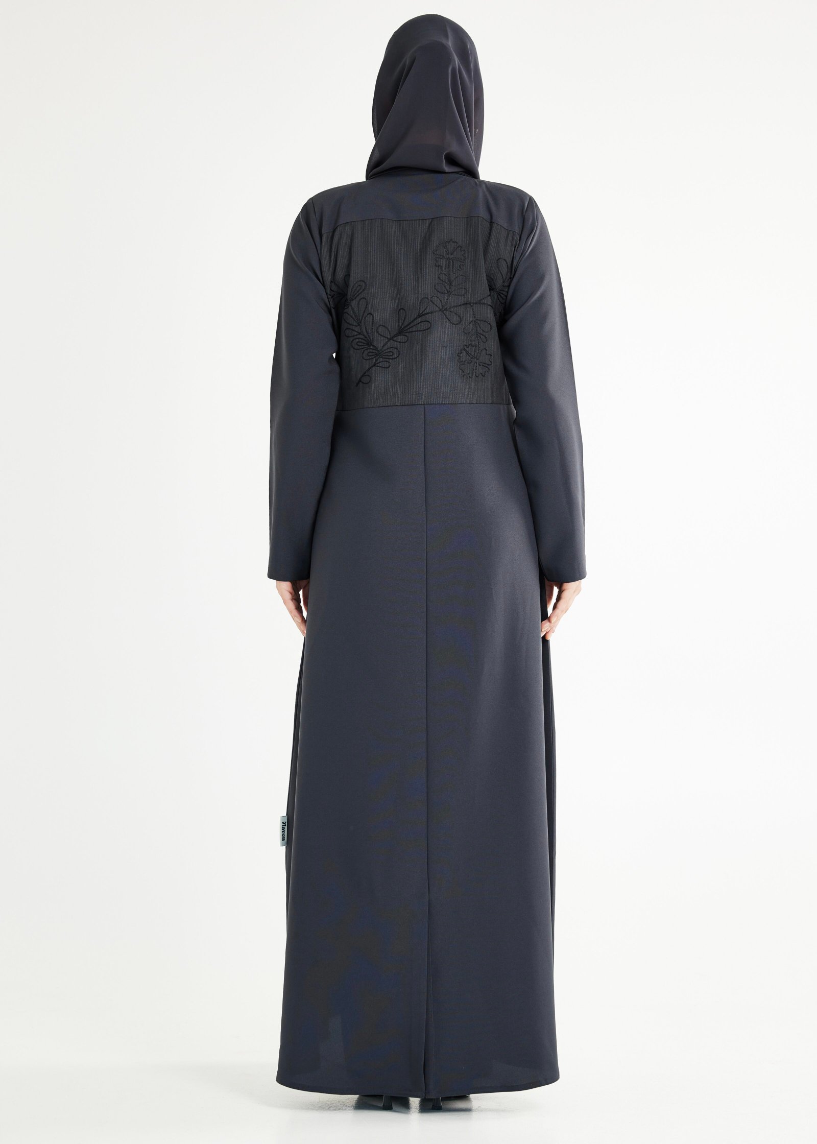 Gray Rose Abaya (M 54)