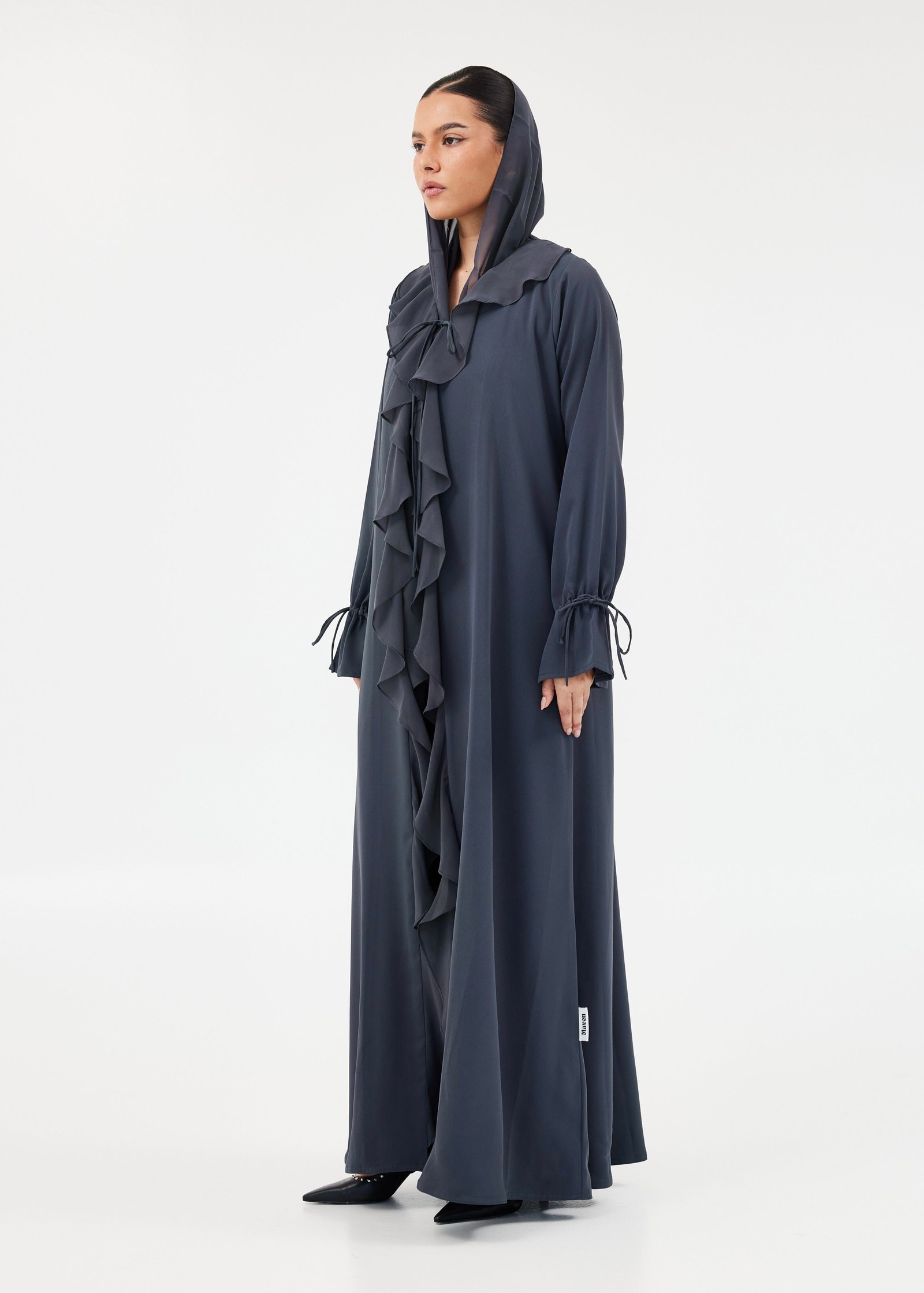 M093-G2 Ruffled Abaya (M 57)