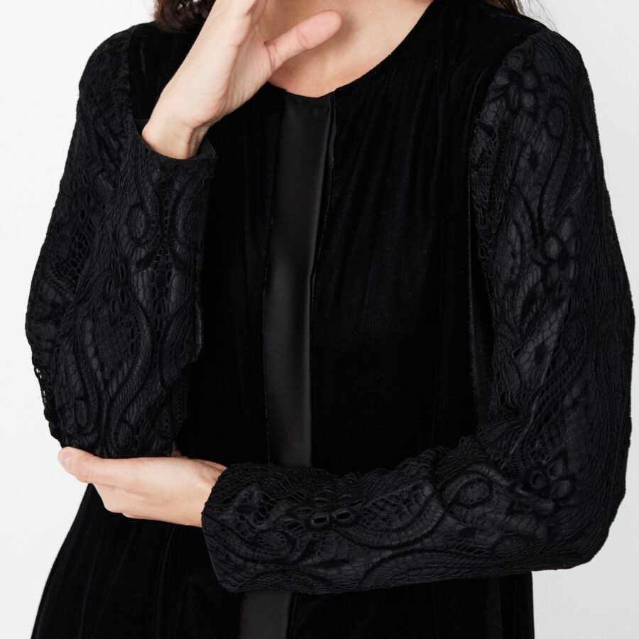 Embroidered Velvet Abaya