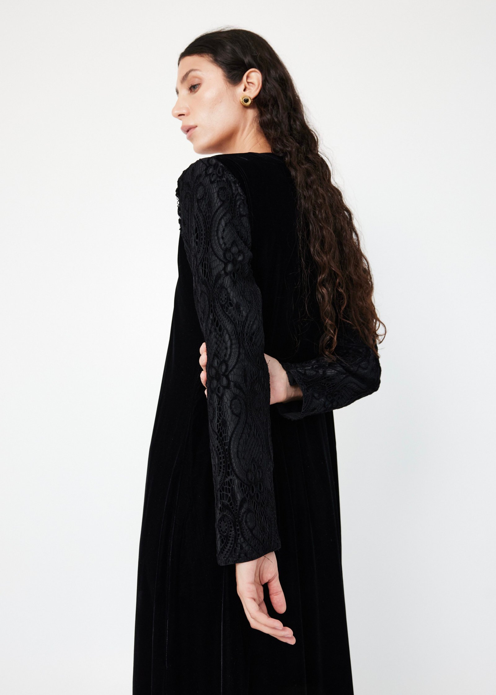 Embroidered Velvet Abaya
