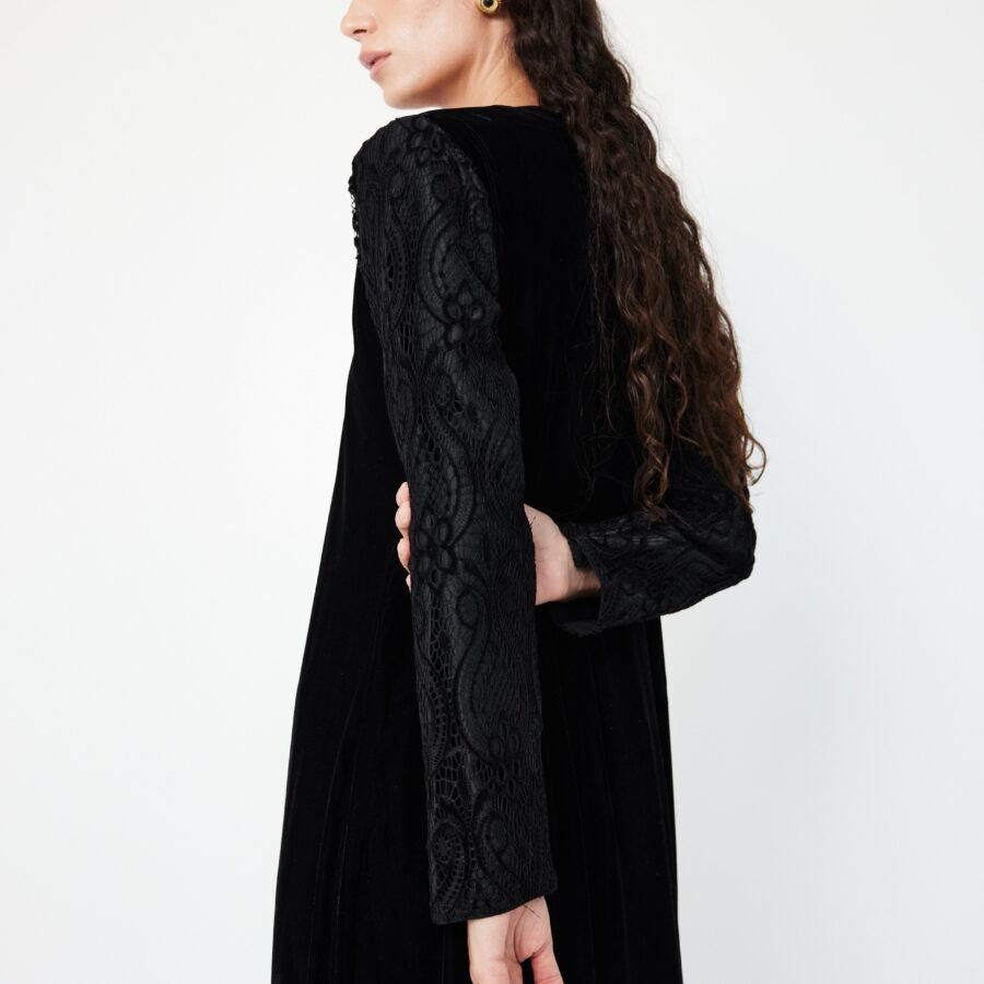 Embroidered Velvet Abaya