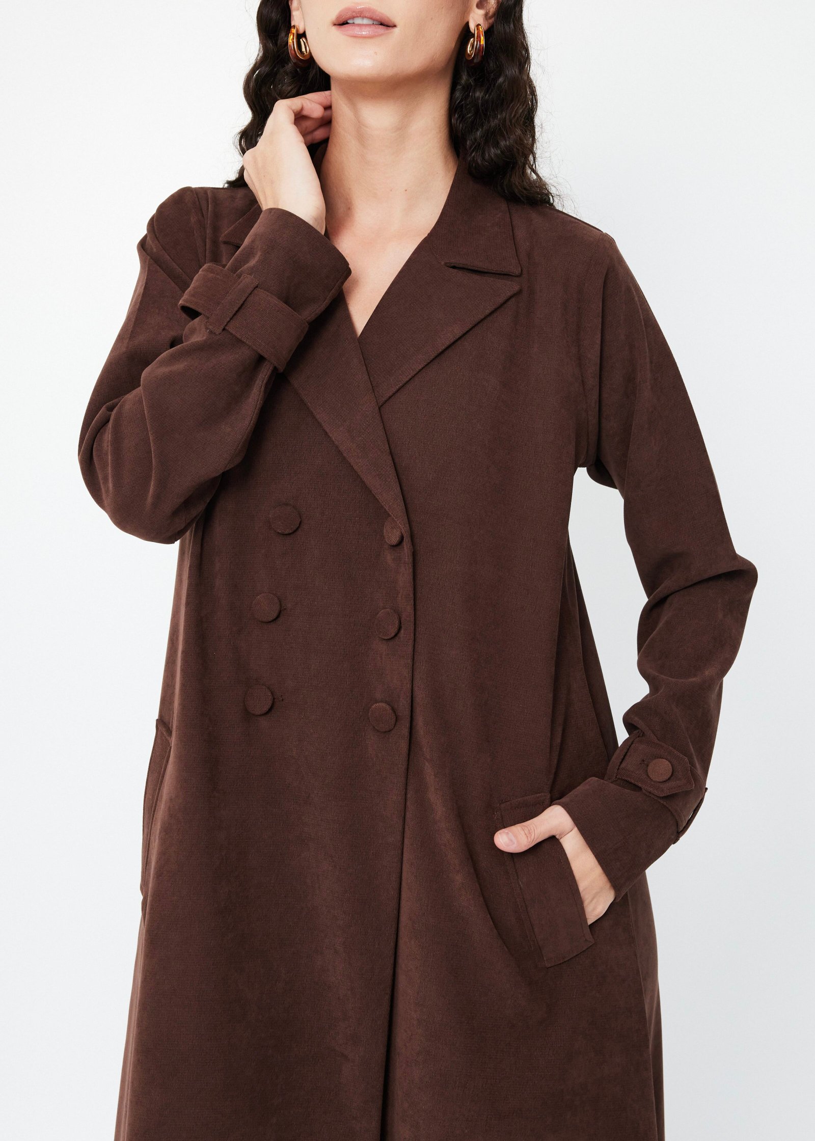 Suede Coat Abaya