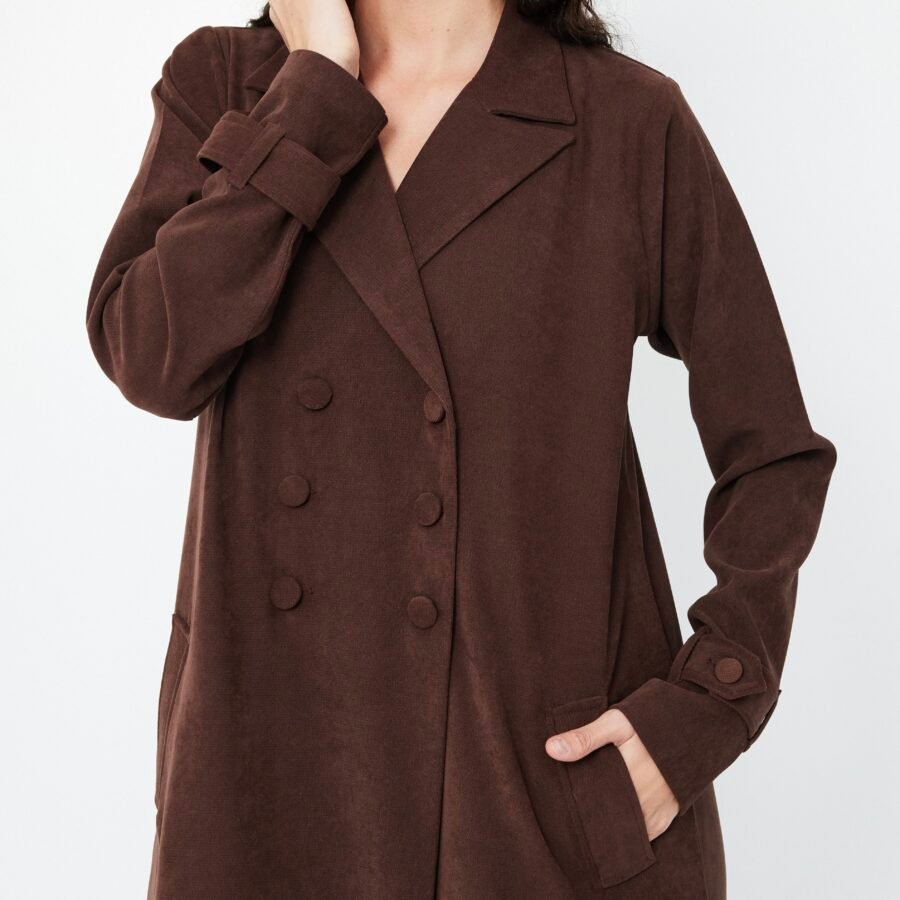 Suede Coat Abaya