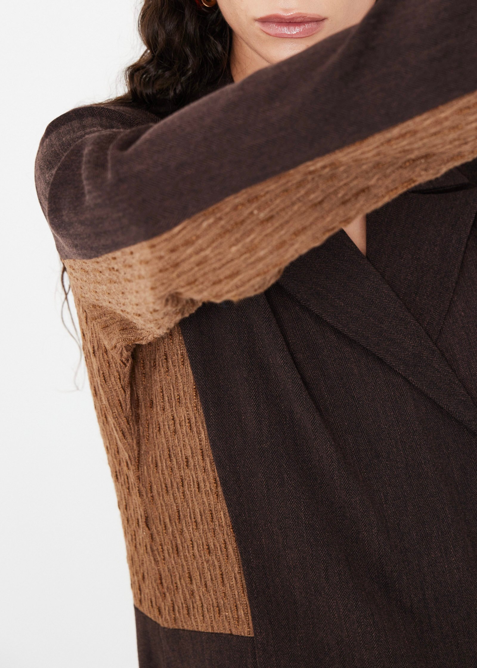 Two-Shade Brown Abaya