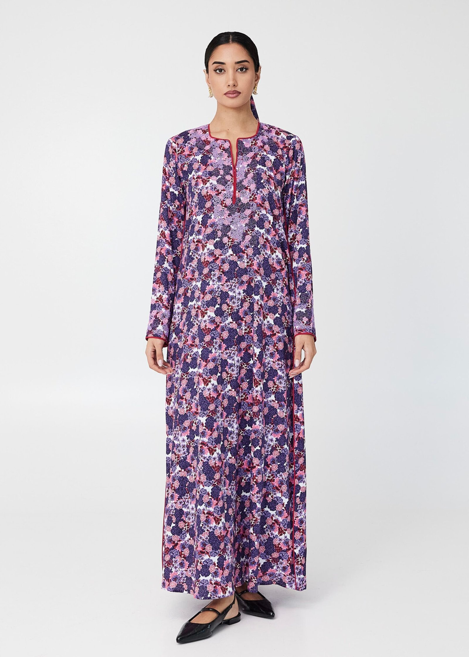 Cotton Jalabia (Purple)