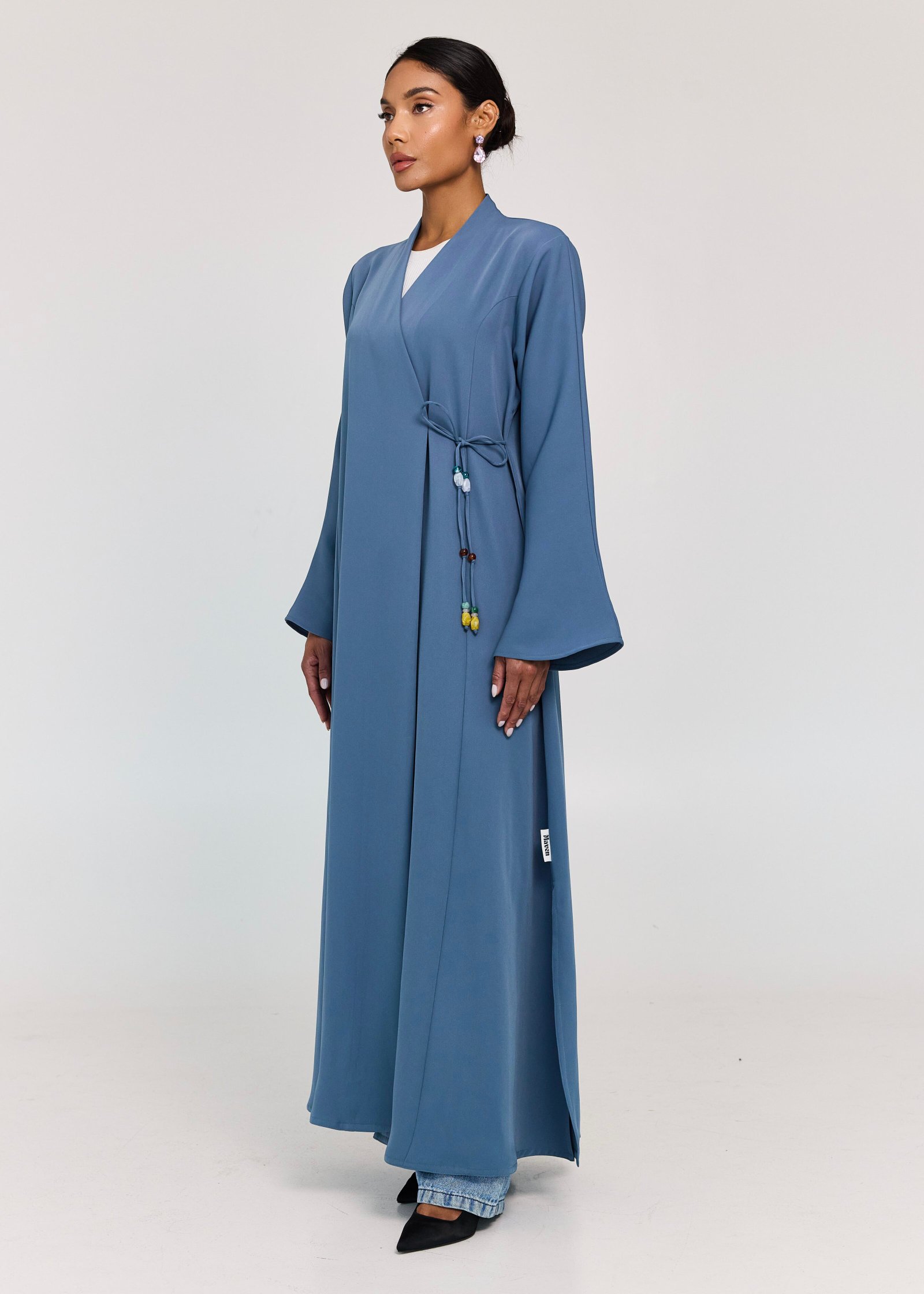 Beadline Wrap Abaya