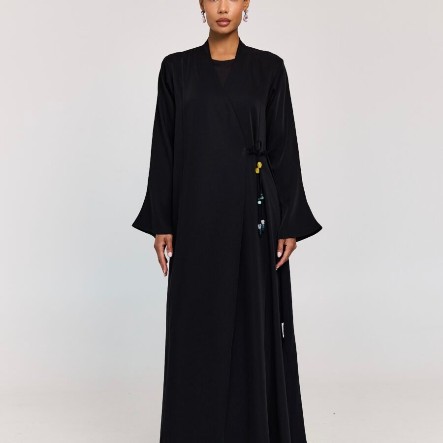 Beadline Wrap Abaya