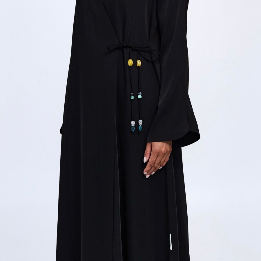 Beadline Wrap Abaya
