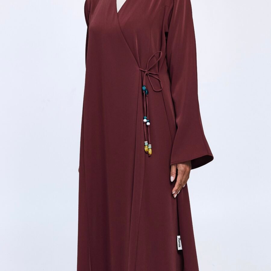 Beadline Wrap Abaya