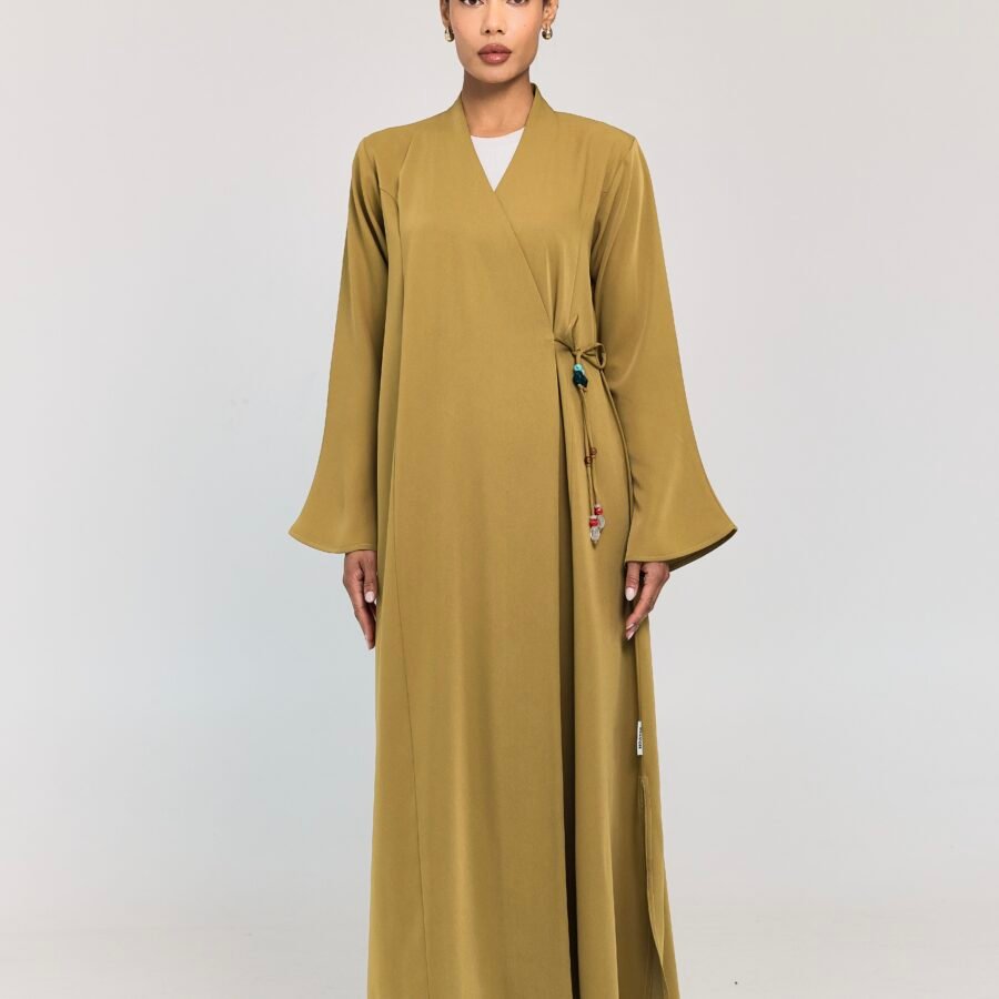 Beadline Wrap Abaya