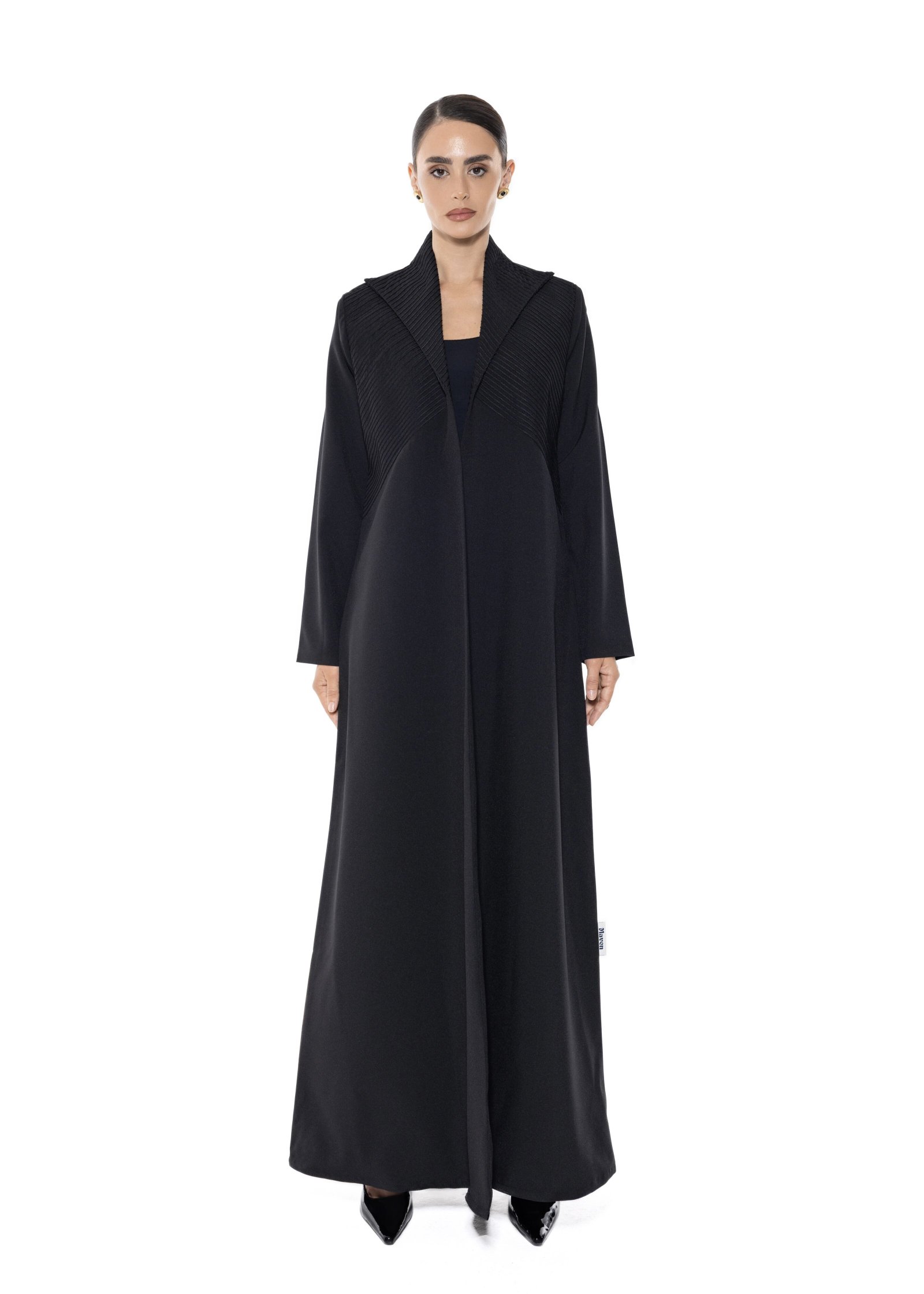 Stripe Collar Abaya