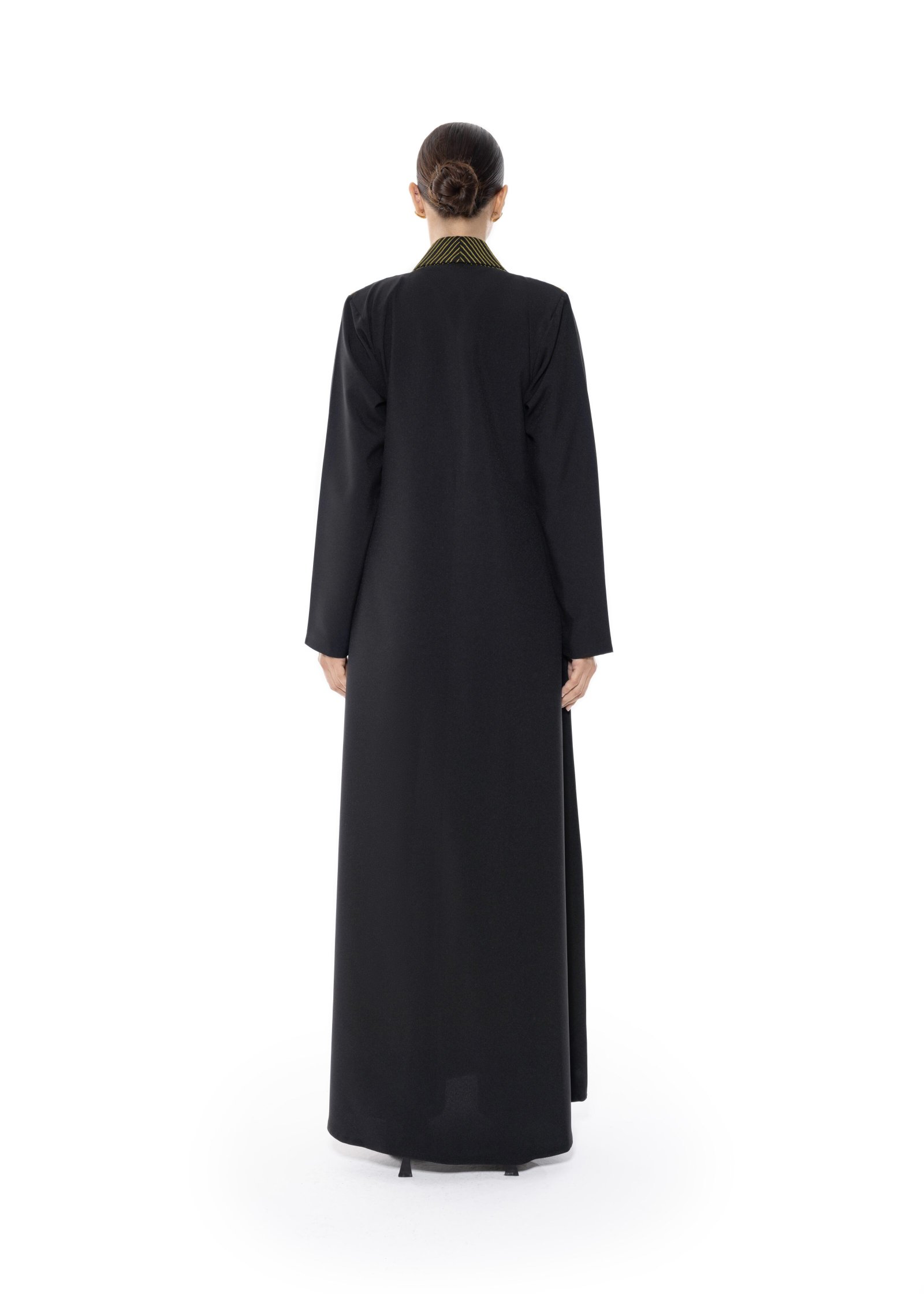 Stripe Collar Abaya