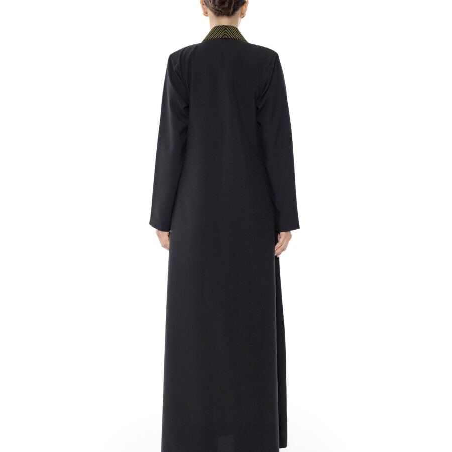 Stripe Collar Abaya