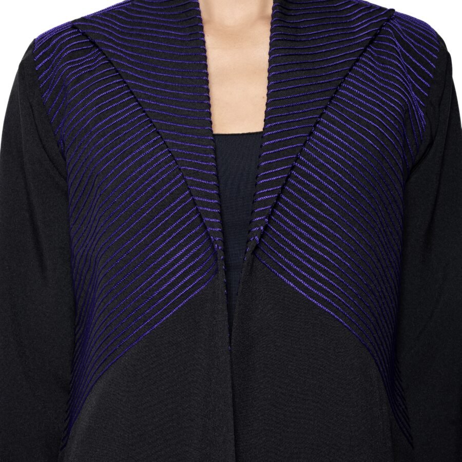 Stripe Collar Abaya