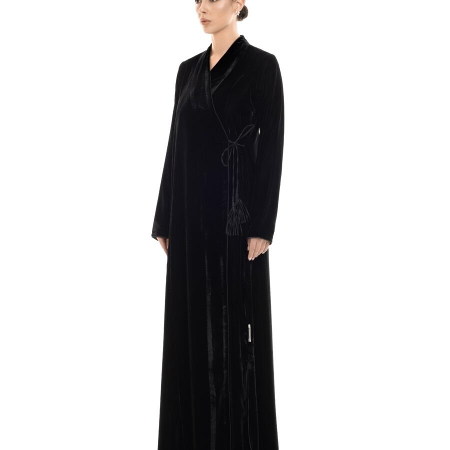 Velvet Wrap Abaya