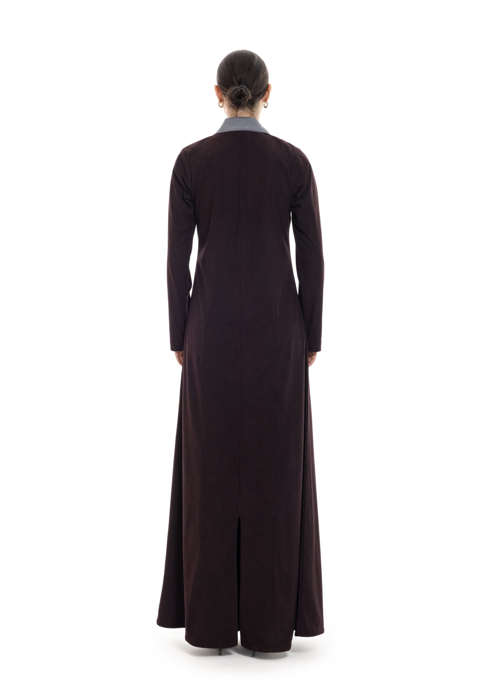 M168-2-Burgandy 2.jpg Zipline Abaya